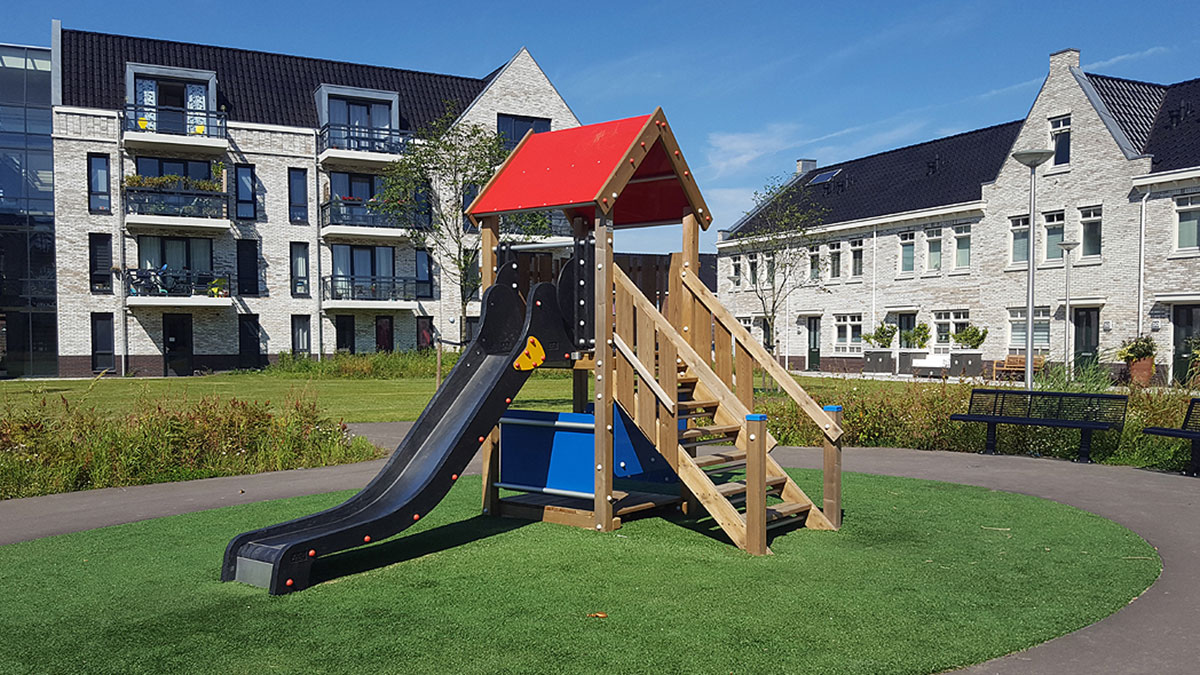Ridderhuis - Speeltoestel - Glijbaan - Kinderhout - H135 - Wico Comfa Ridderhuis - Speeltoestel - Glijbaan - Kinderhout - H135 - Wico Comfa